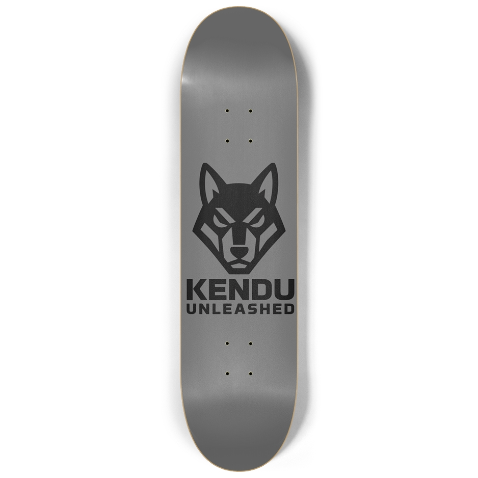 Kendu Unleashed Skateboard Deck (Gray w/ black logo)