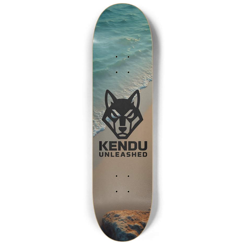 Kendu Unleashed Skateboard Deck (Beach w/ black logo)