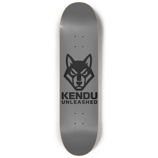 Kendu Unleashed Skateboard Deck (Gray w/ black logo)