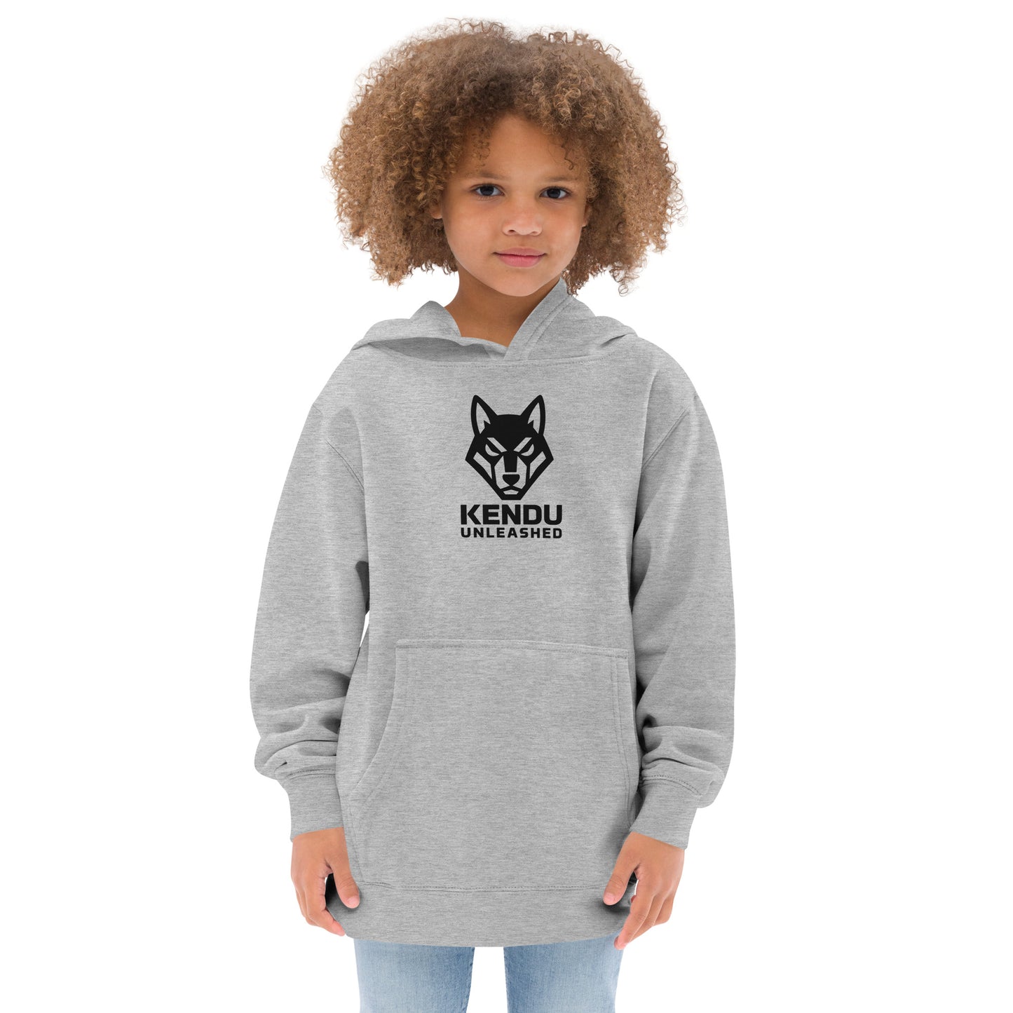 Kendu Unleashed Kids Hoodie Black Logo