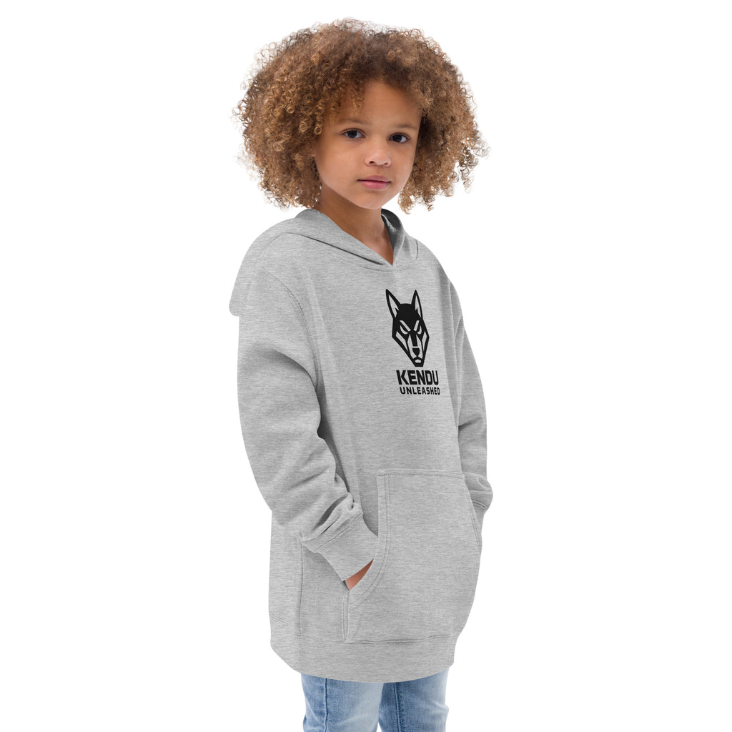 Kendu Unleashed Kids Hoodie Black Logo