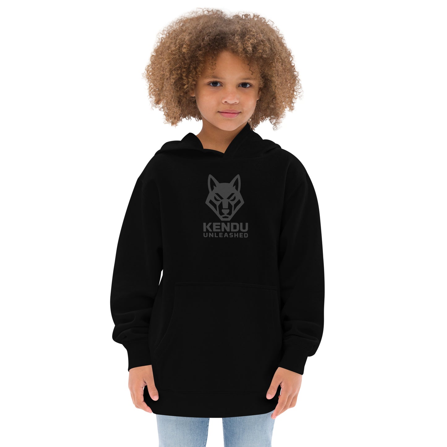 Kendu Unleashed Kids Hoodie Black Logo