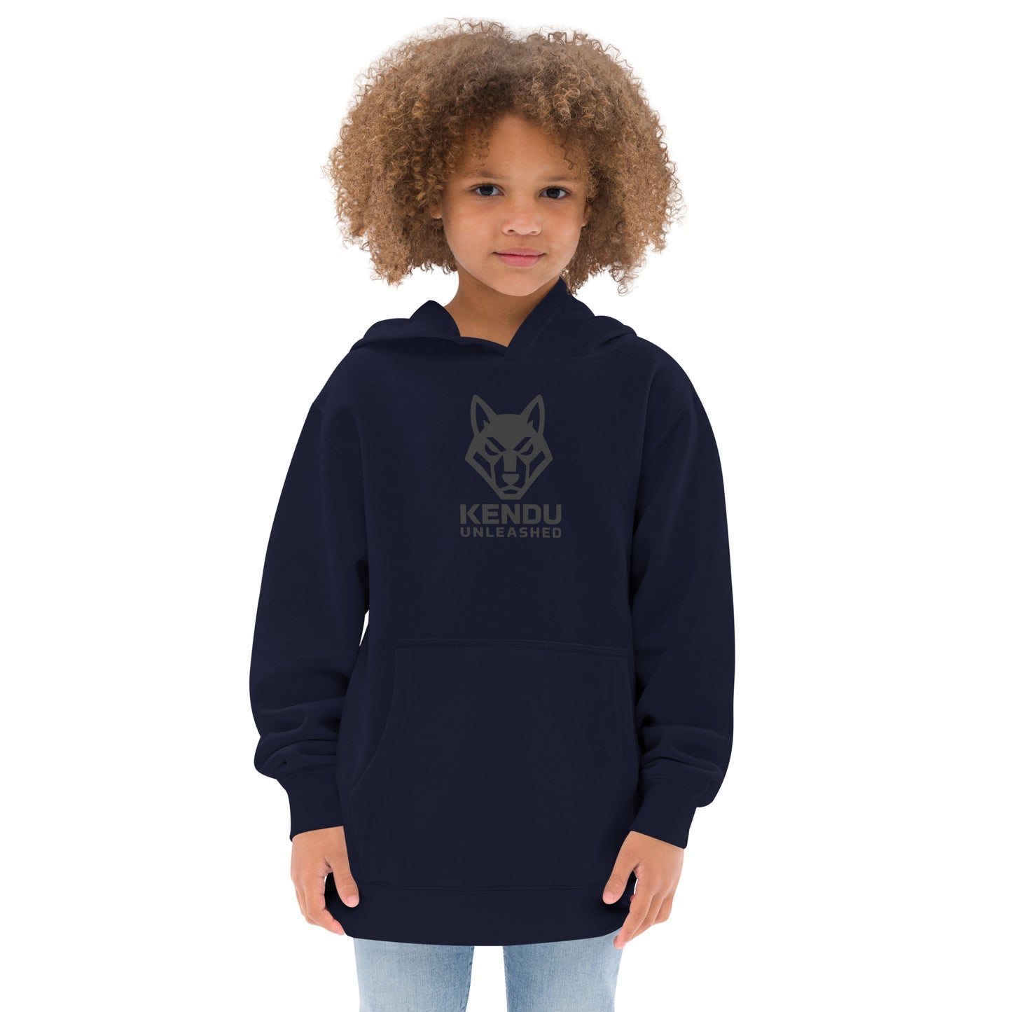 Kendu Unleashed Kids Hoodie Black Logo