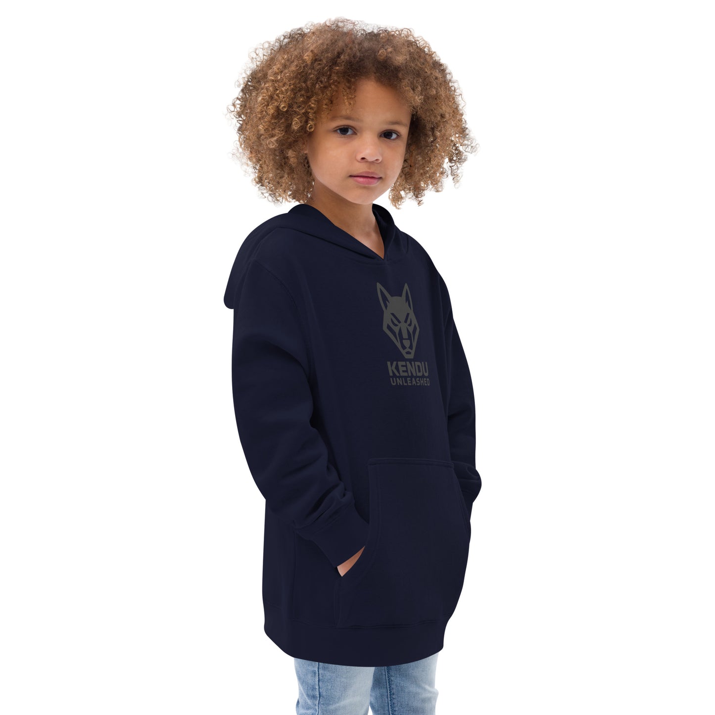 Kendu Unleashed Kids Hoodie Black Logo