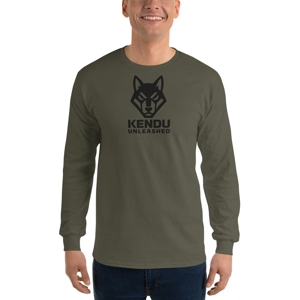 Kendu Unleashed Unisex Long Sleeve T-Shirt Black Logo