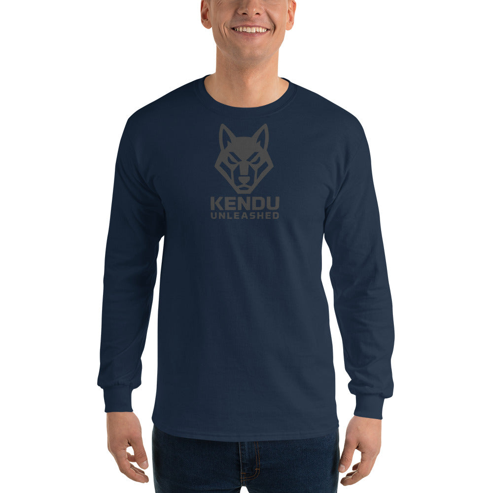 Kendu Unleashed Unisex Long Sleeve T-Shirt Black Logo