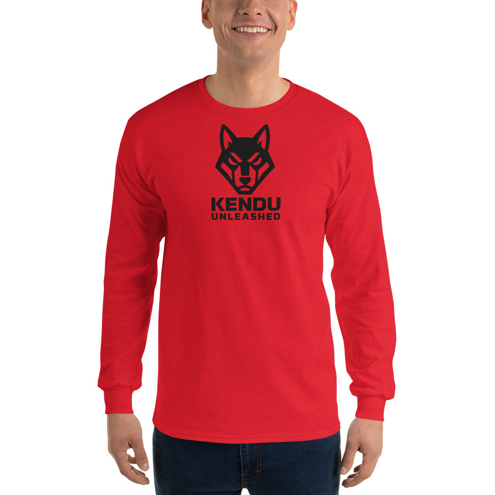 Kendu Unleashed Unisex Long Sleeve T-Shirt Black Logo