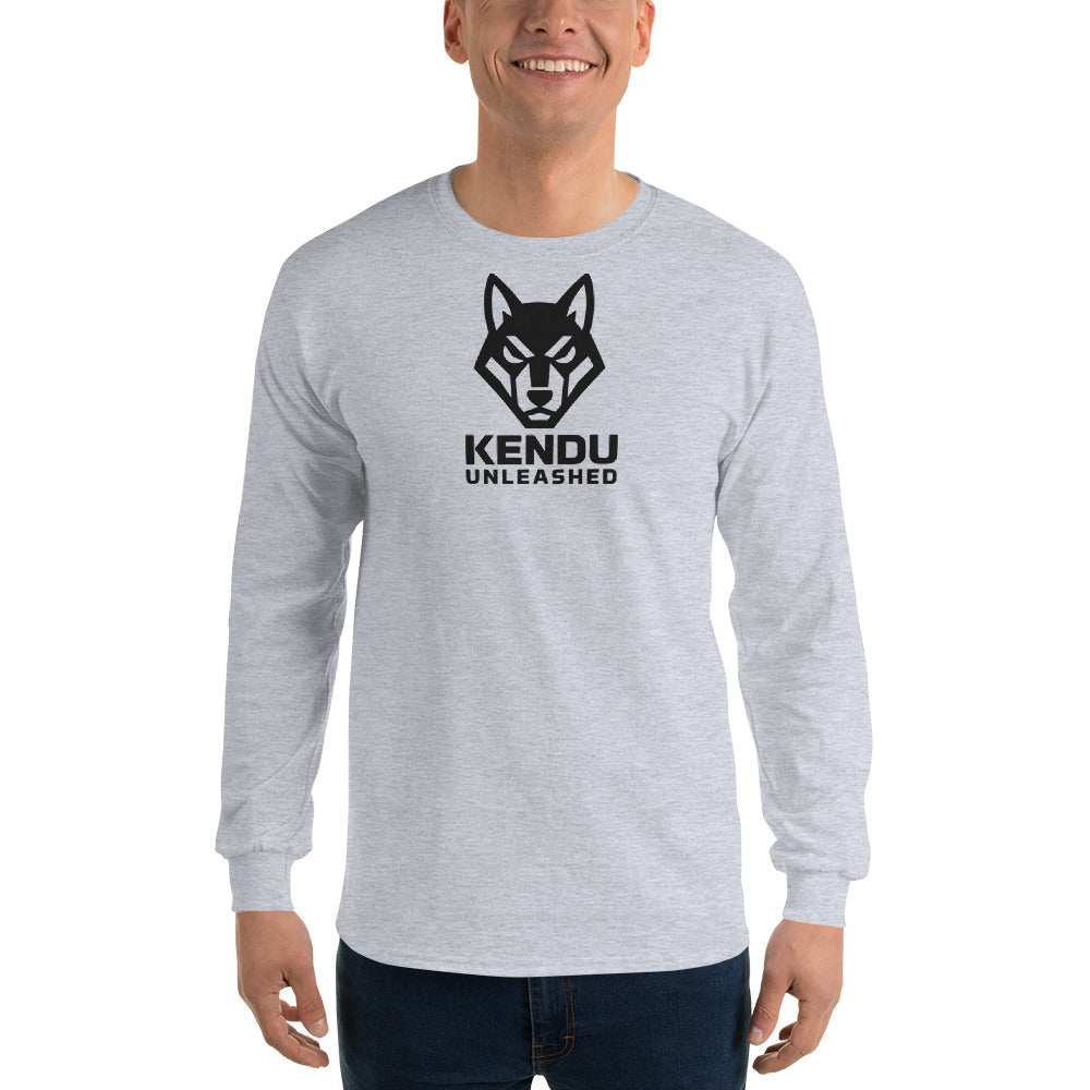 Kendu Unleashed Unisex Long Sleeve T-Shirt Black Logo