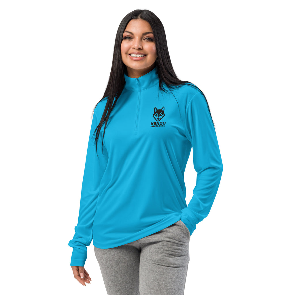 Kendu Unleashed Unisex Quarter Zip Pullover Black Logo