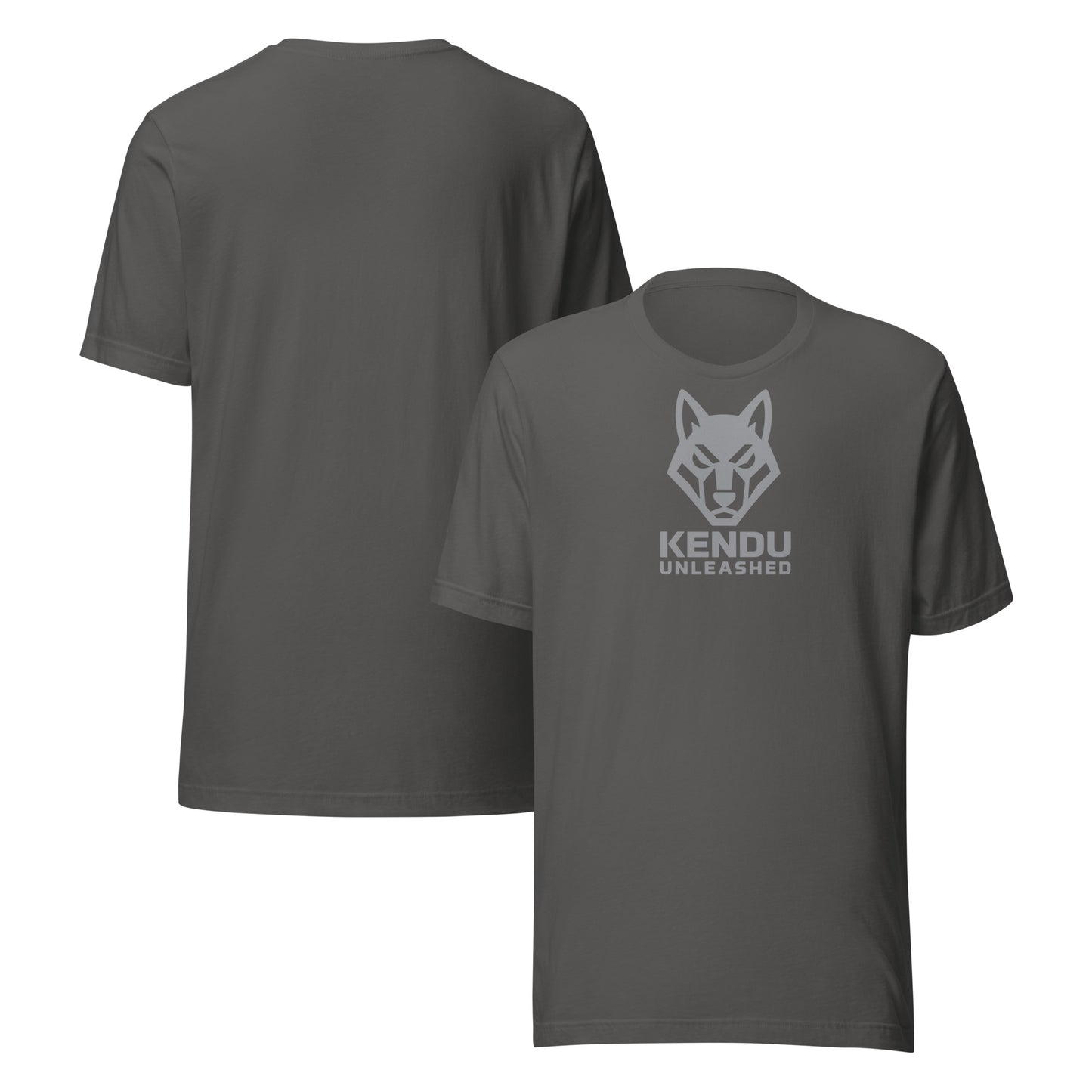 Kendu Unleashed Unisex T-Shirt Gray Logo